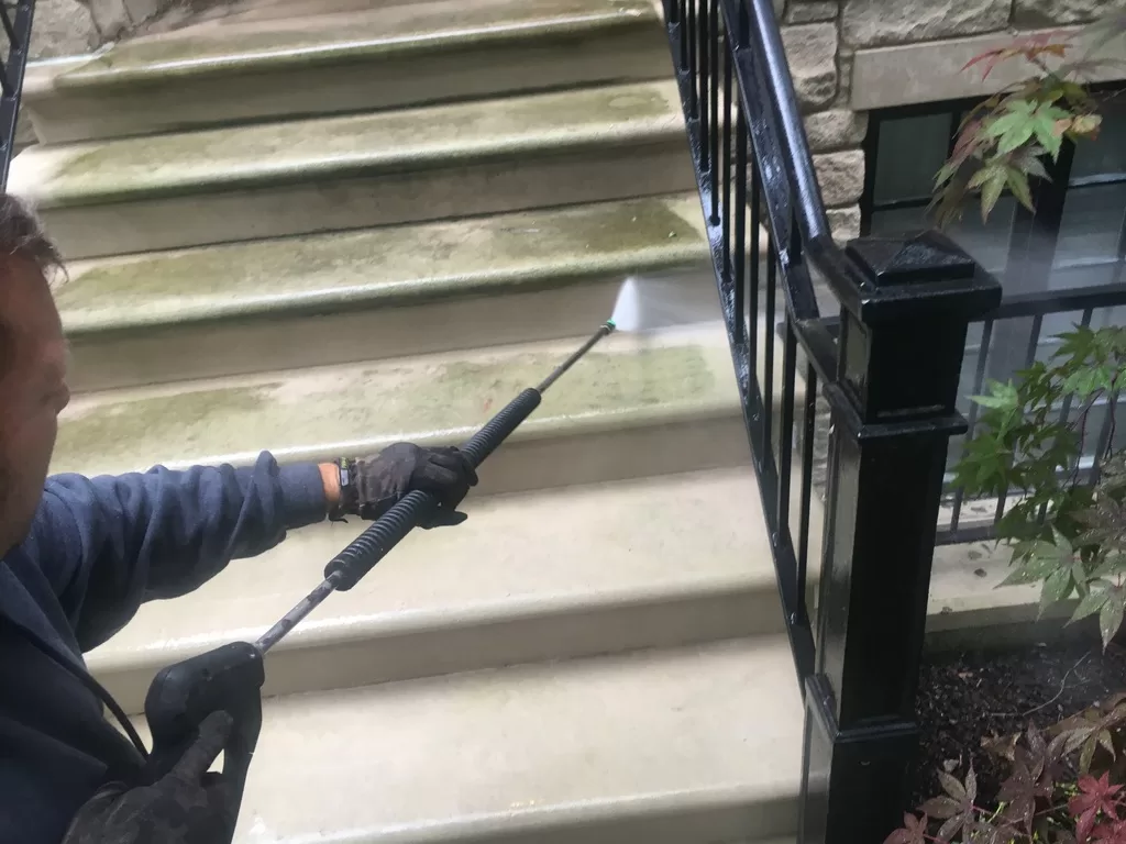 Limestone Step Cleaning Chicago