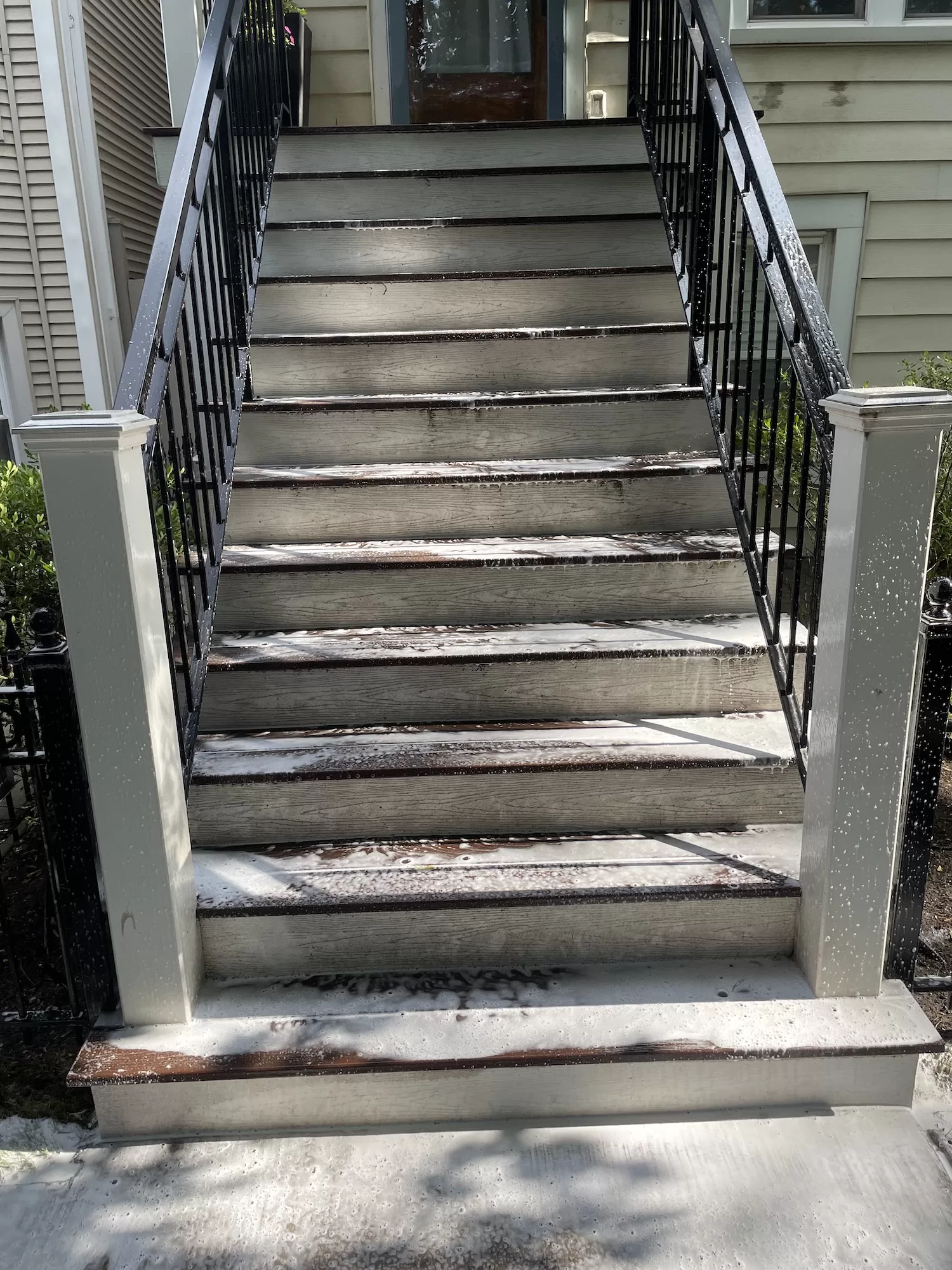 Wood Front Porch Cleaning Chicago