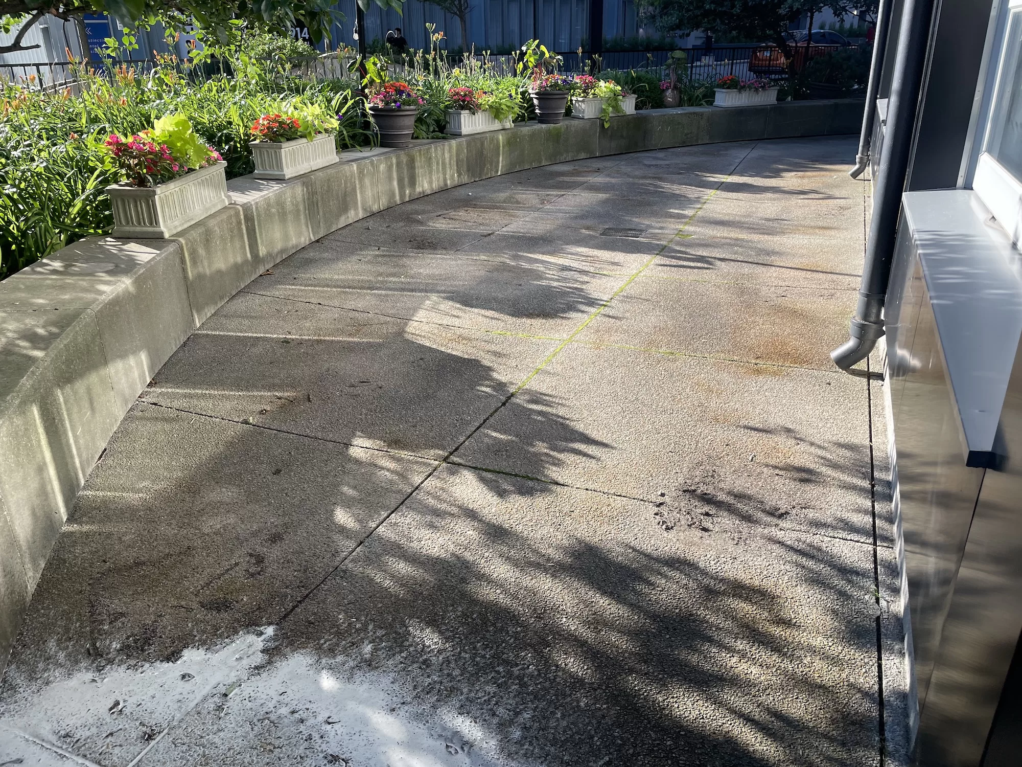 Restaurant Patio Area Cleaning Before