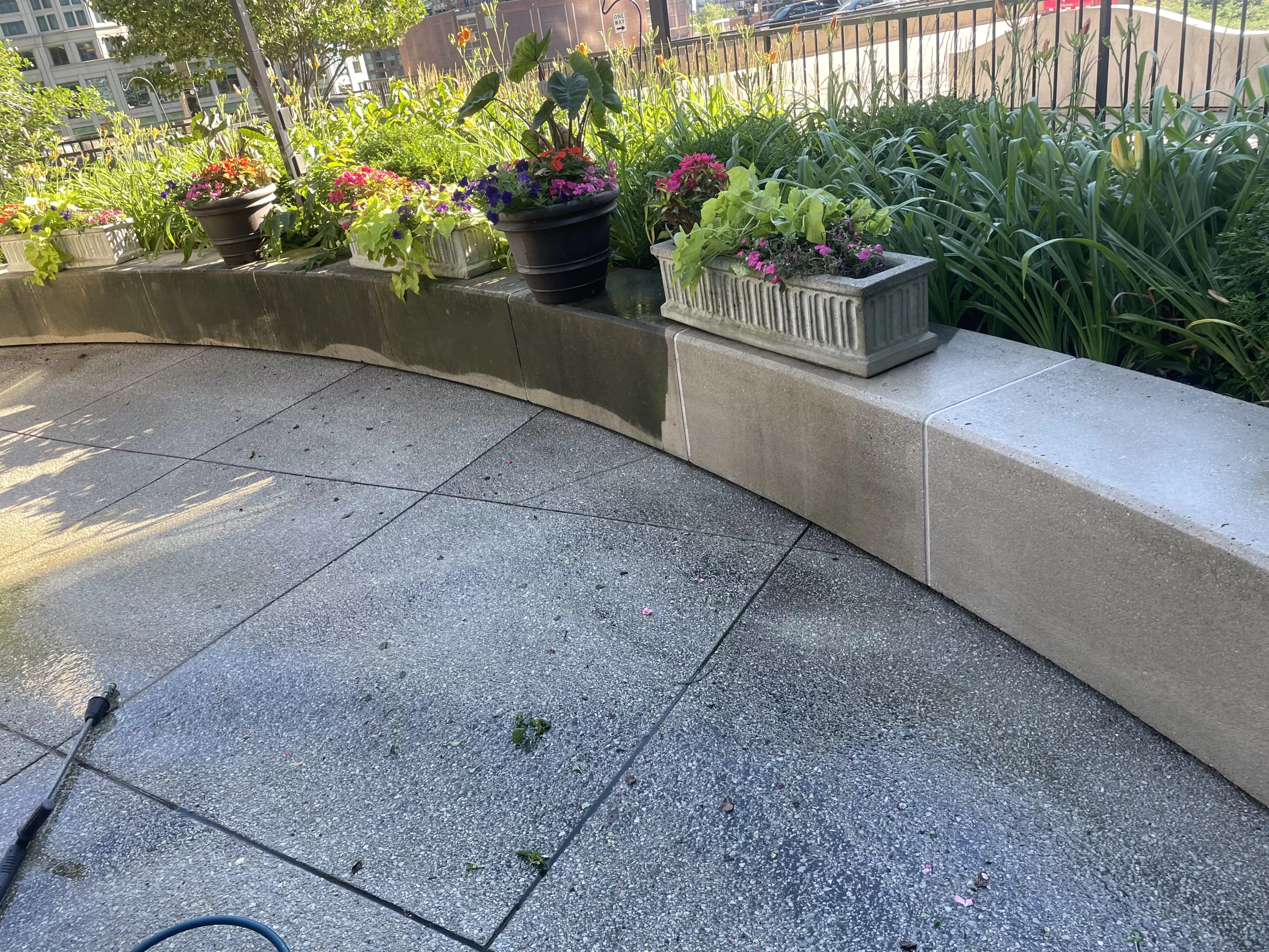 Restaurant Patio Area Cleaning During